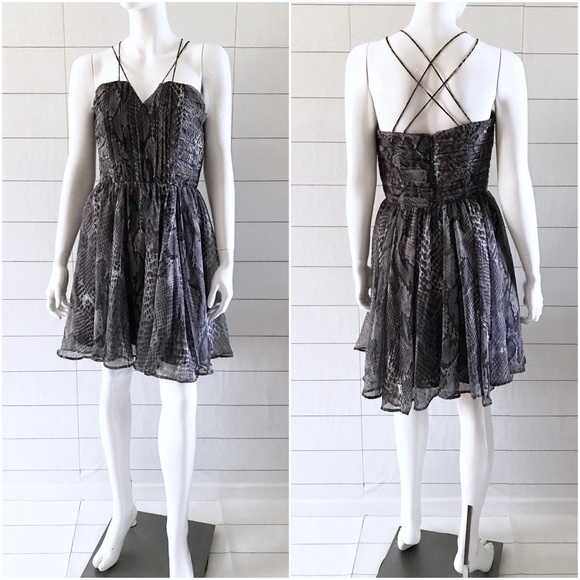 W118 by Walter Baker Dresses & Skirts - W118 By Walter Baker Gray Black Snake Dress